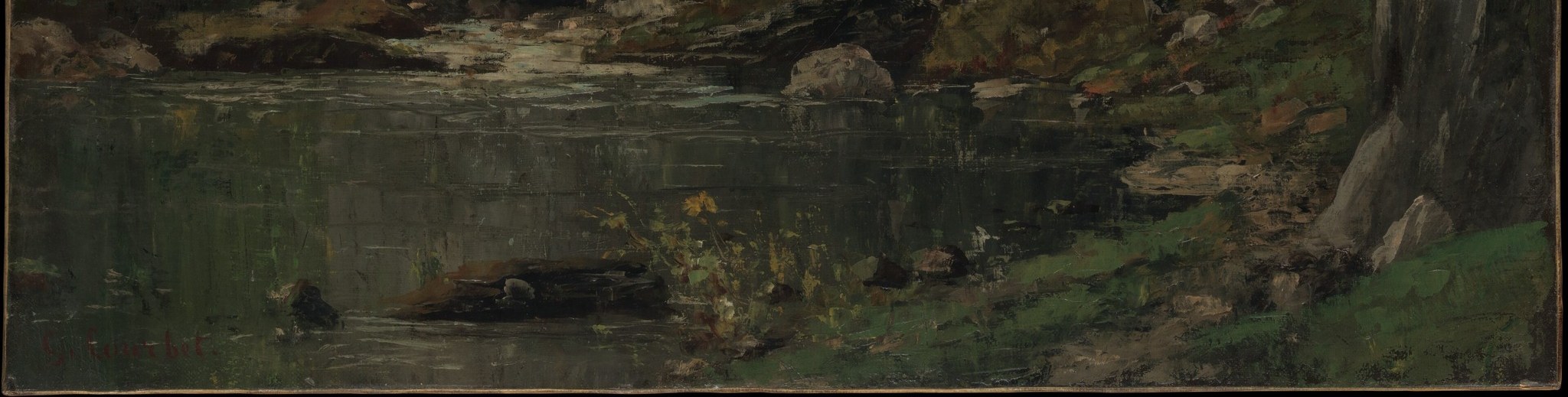 But in 1873, Courbet was living in exile in Switzerland.
