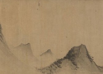 It looks like mountains dissolving into silk.