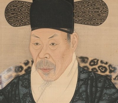 His stern expression conveys the dignity expected of his office.