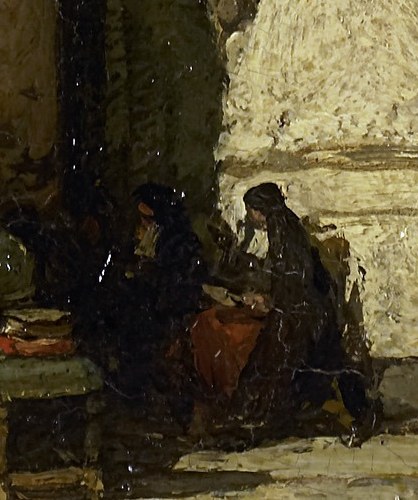 He captures the quiet reverence of the worshippers.