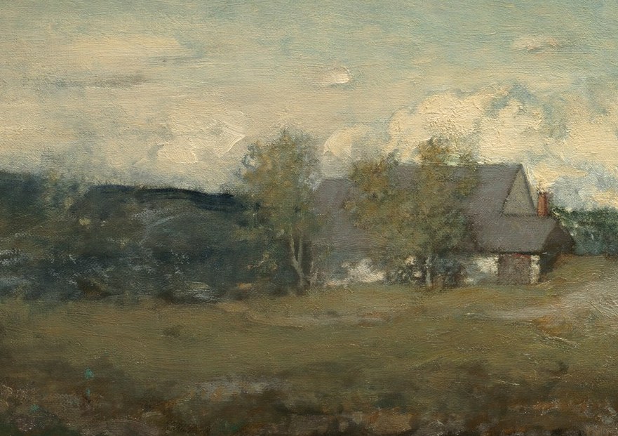 Wyant made this after a stroke paralyzed his painting arm.