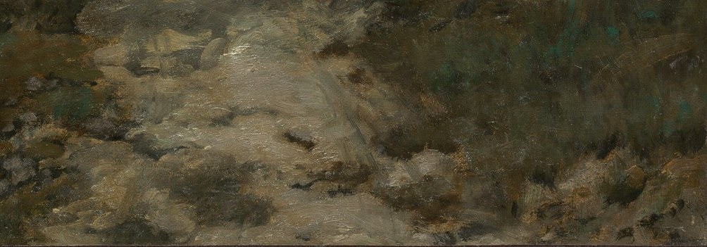 That loose, broken brushwork is his left hand learning.