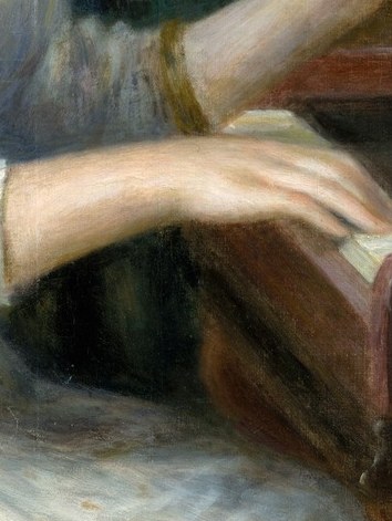 The player's fingers delicately touch the keys.