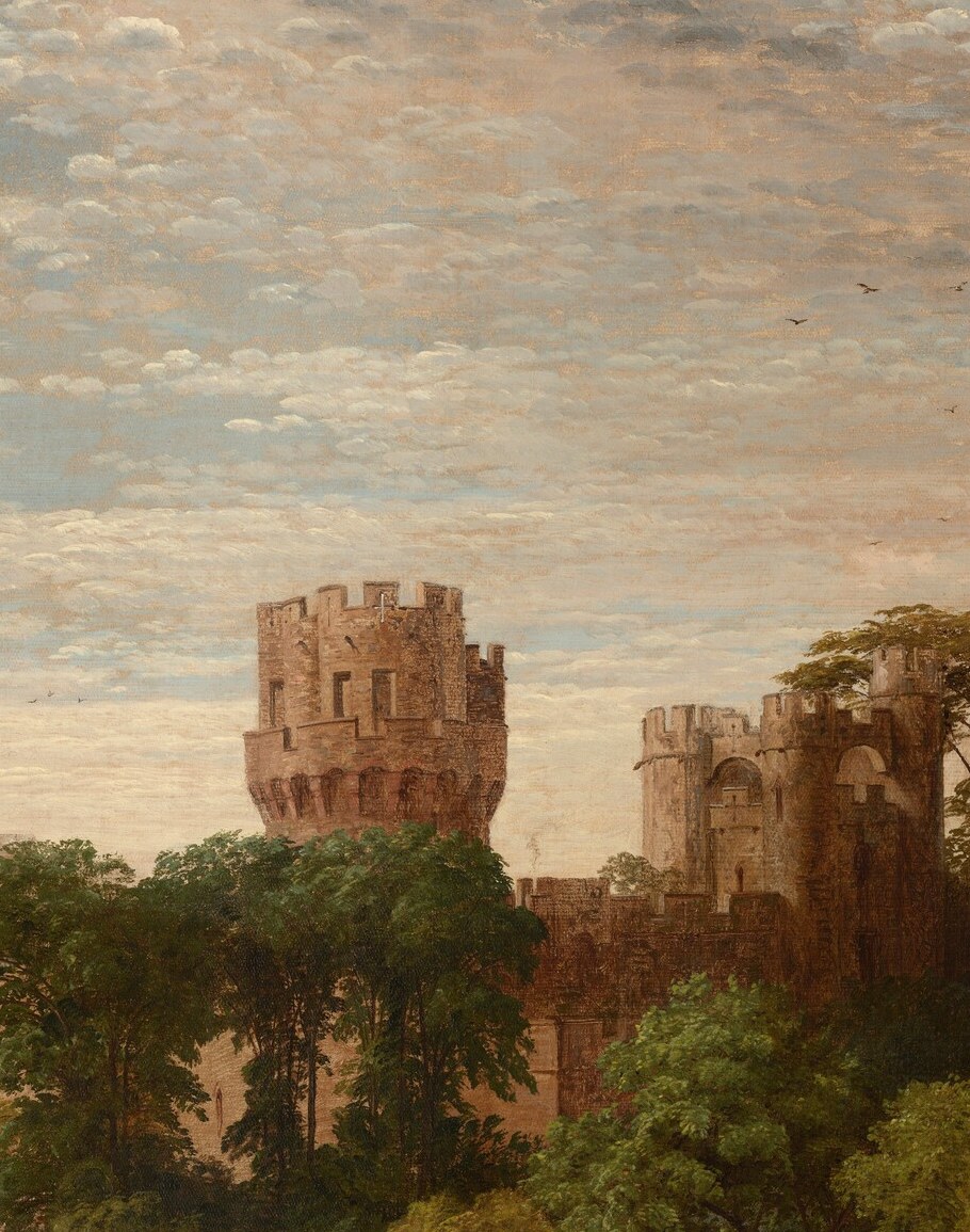 In 1857, he painted Warwick Castle, on the River Avon.