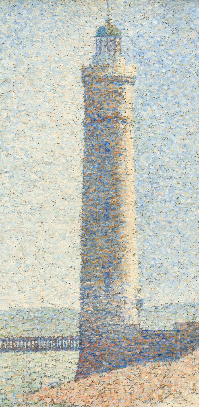 Your eye optically blends the dots into a shimmering whole.