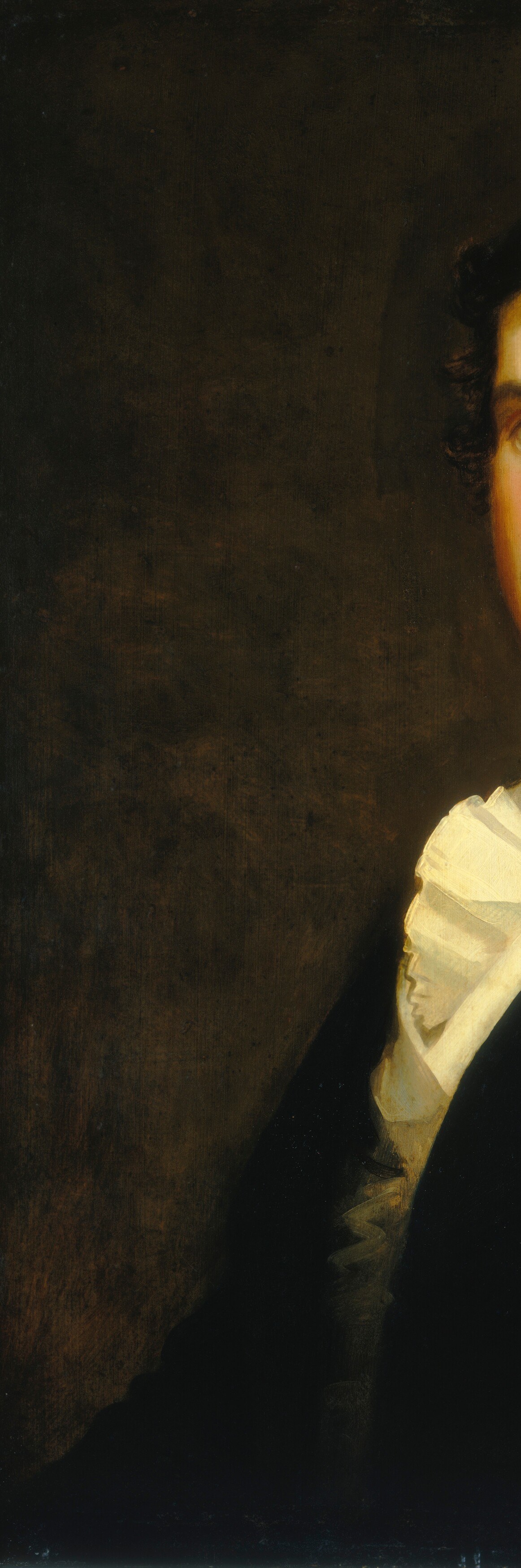 The artist, Matthew Harris Jouett, used light and shadow.