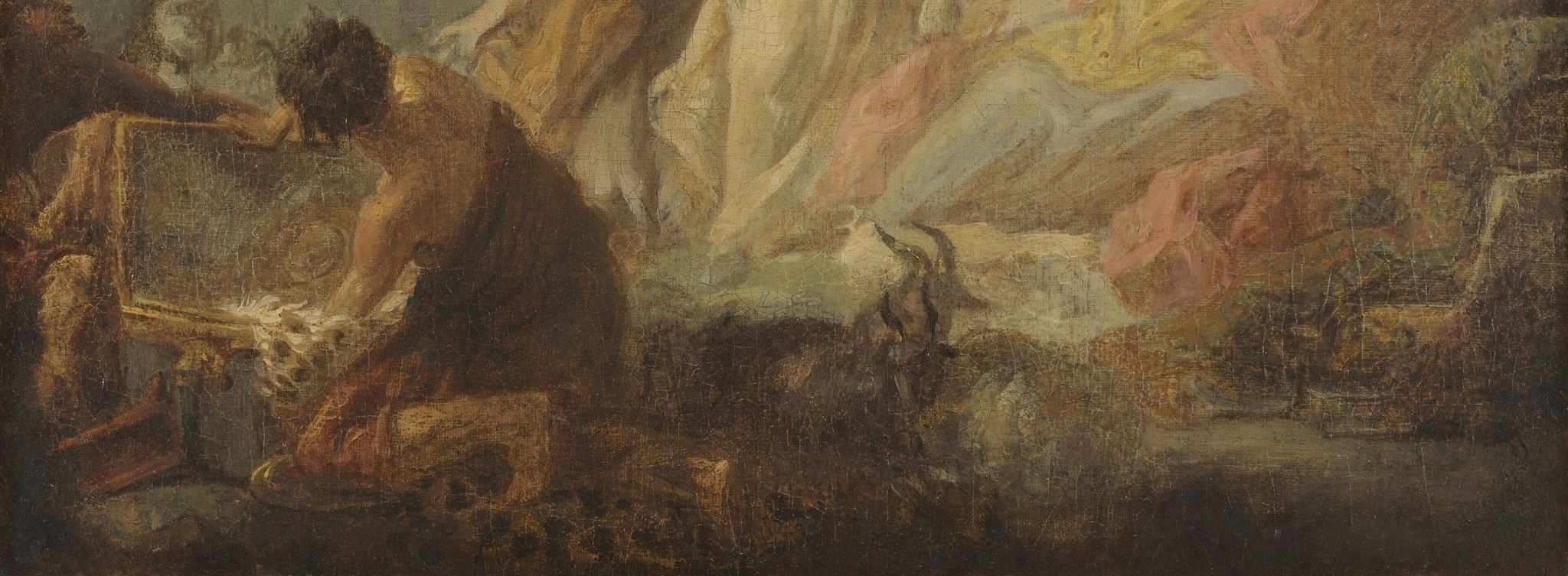 The rough texture and dark tones emphasize the harshness of the environment and the gravity of the situation.
