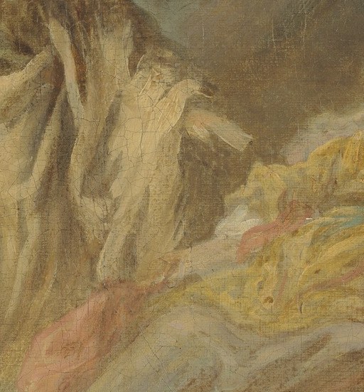 His daughter, Rachel, holds the idols.