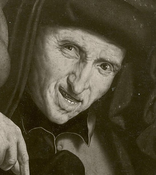 His sly grin hints at a more opportunistic nature.