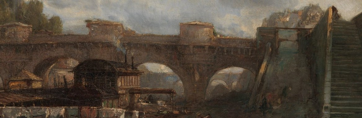 This very painting, “The Pont Neuf,” sold for a record sum.