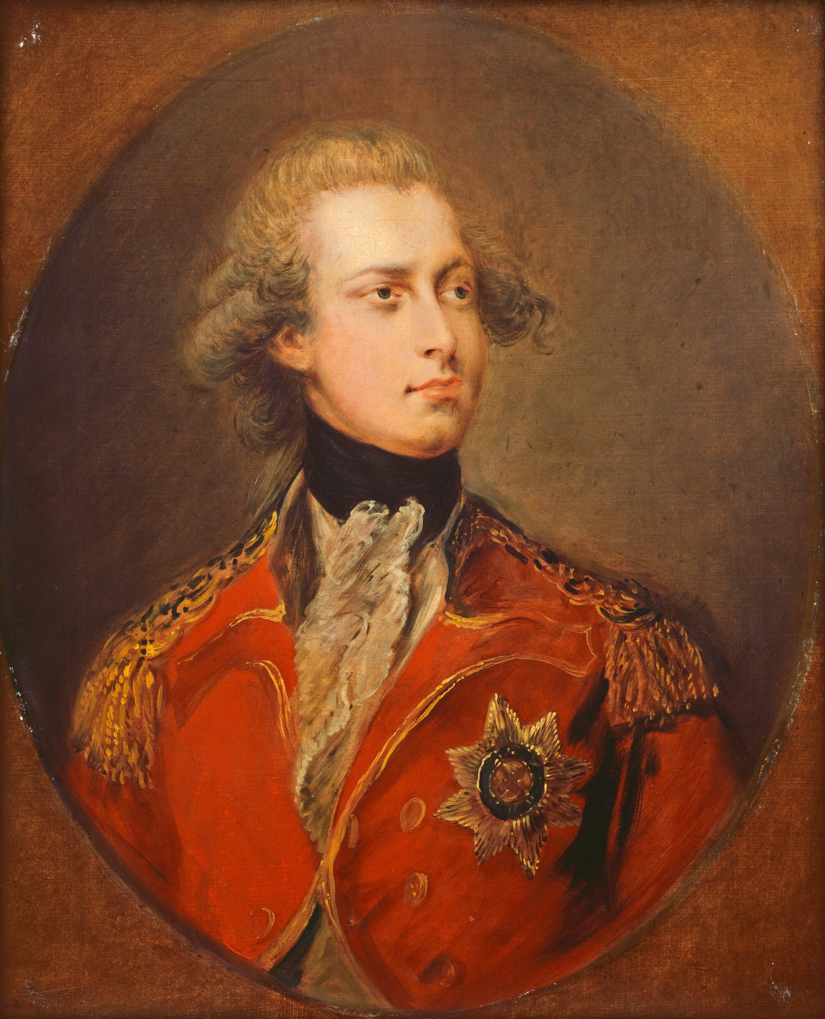 The oval shape of the painted surface itself is a stylistic choice, common in portraits of the era, lending a sense of completeness and focus.