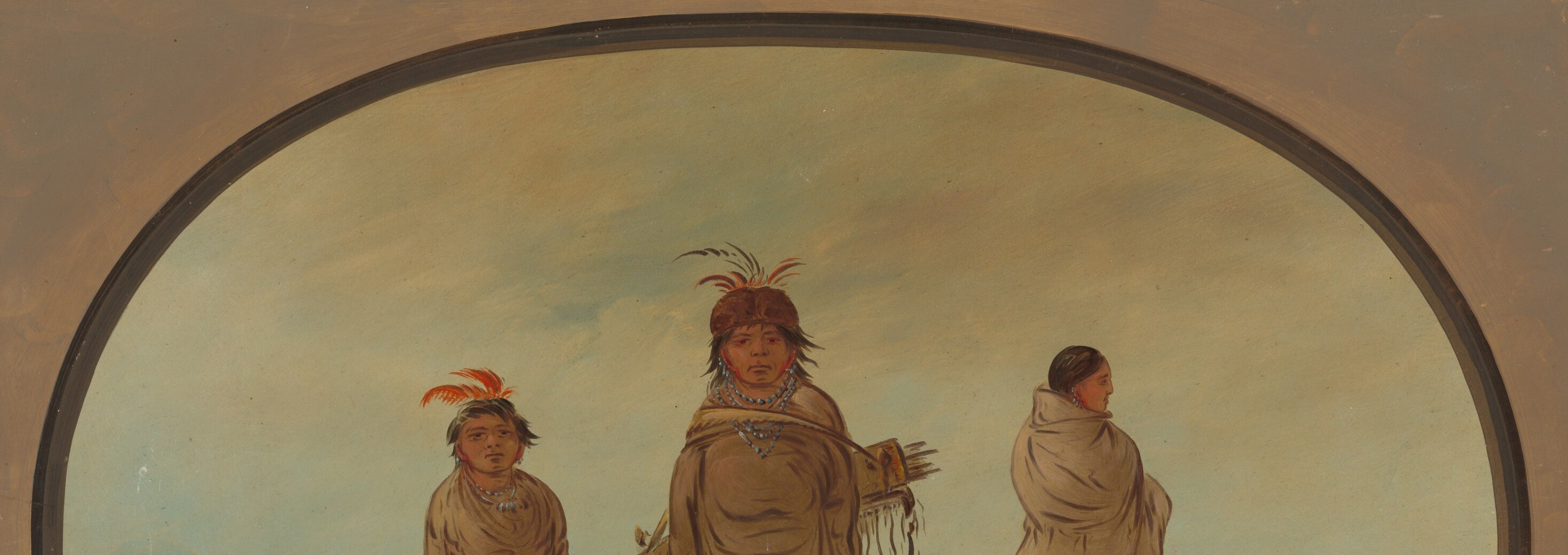 Now, turn to the upper left corner of the painting.