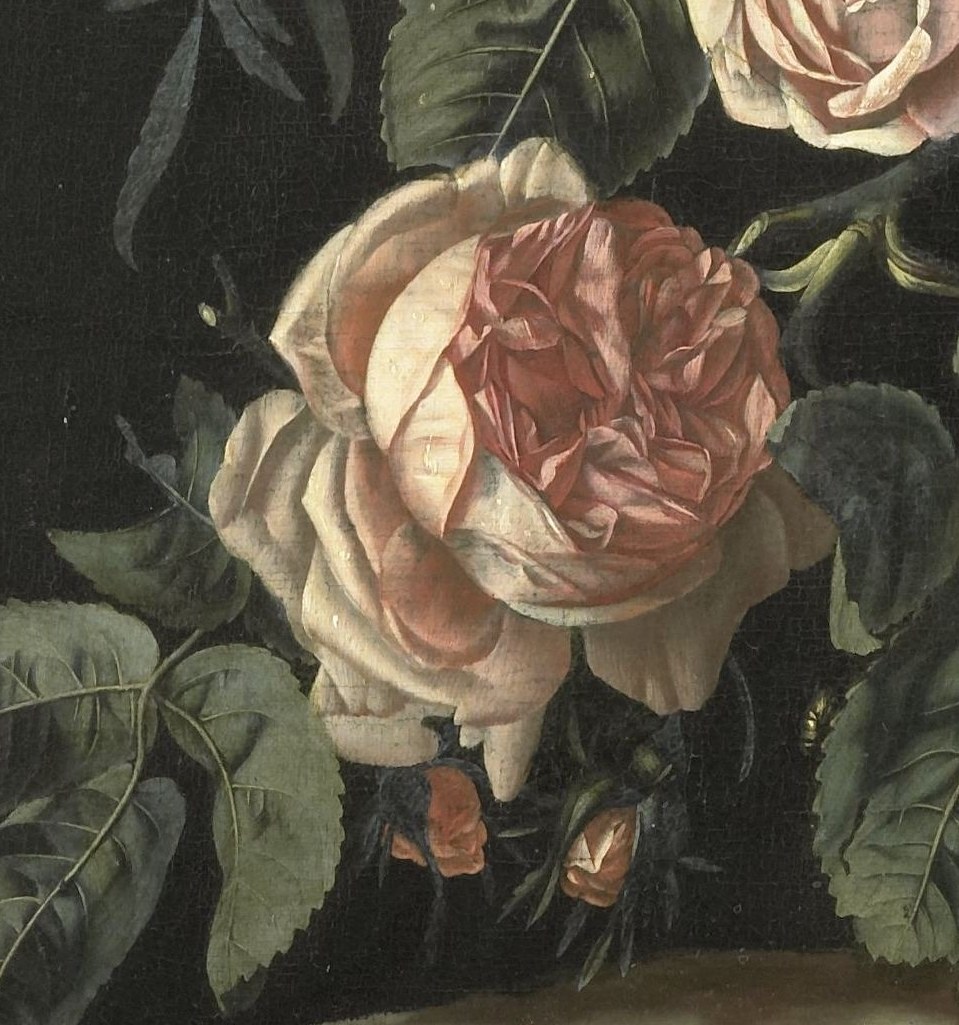 The artist used layered glazing for depth and a gentle glow.