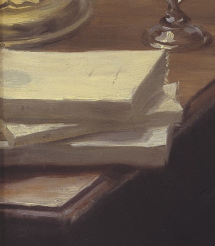 His books indicate a life of intellectual pursuit.