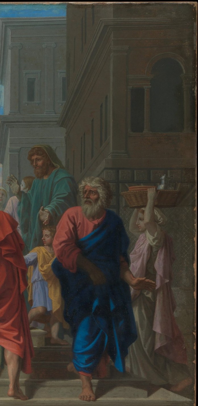 He painted these columns to look like pagan Rome.