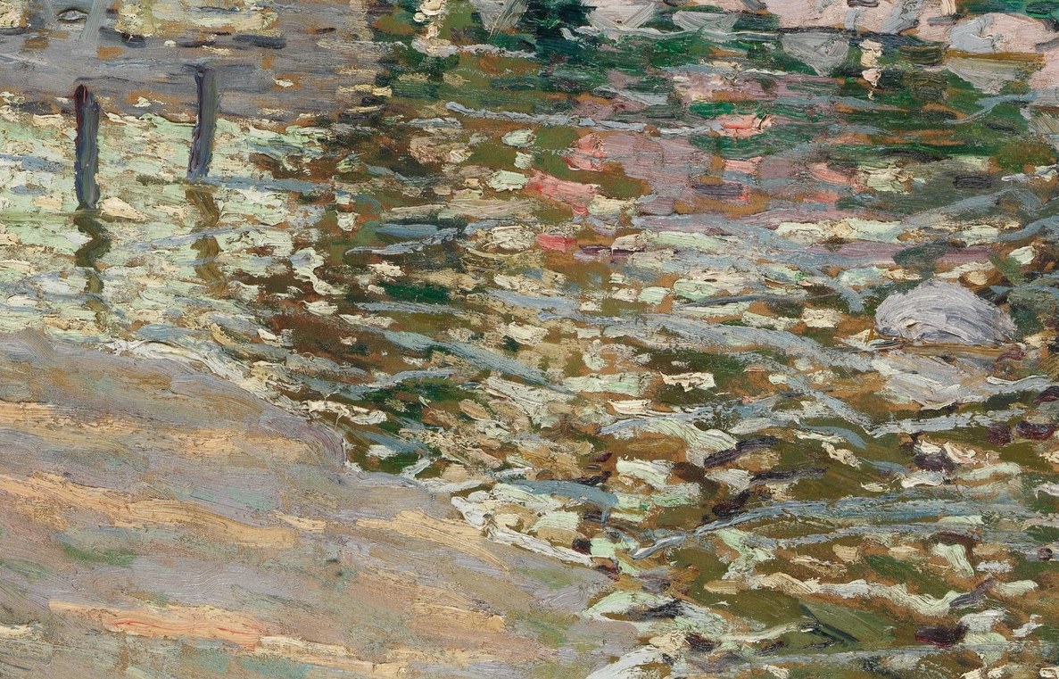 Lawson built this river with thick, jewel-like strokes of paint.
