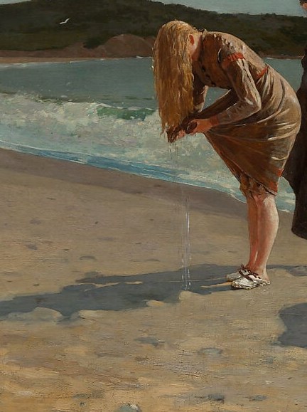 Public, unbound hair was a small freedom for women then.