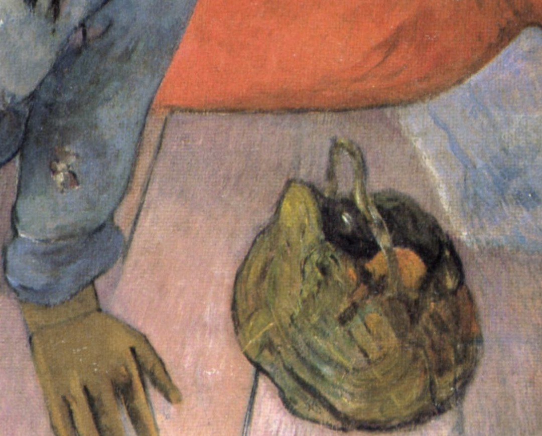This object replaced a dog in an earlier state of the painting , a documented revision that rewards the historically curious viewer looking at what feels oddly prominent.