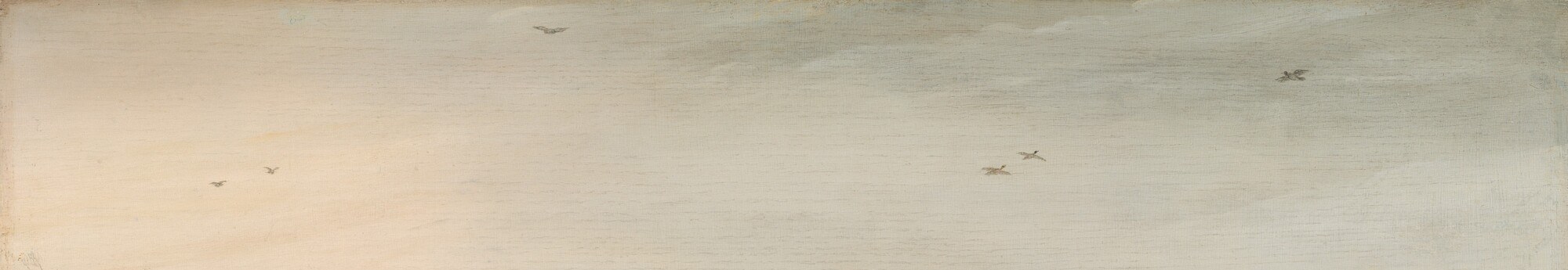 The vast luminous sky is Avercamp's masterstroke , it floods the scene with diffuse cold light and creates a sense of boundless frozen stillness