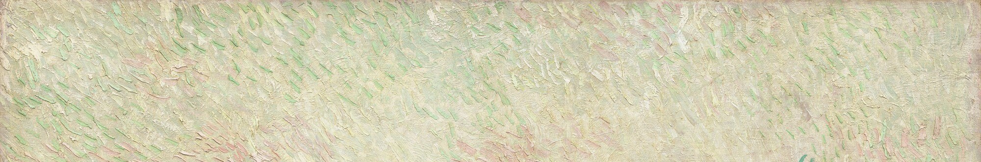 A quietly radiant, nearly featureless sky that lends the whole painting its humid Mediterranean atmosphere , the light source is sky itself rather than direct sun.
