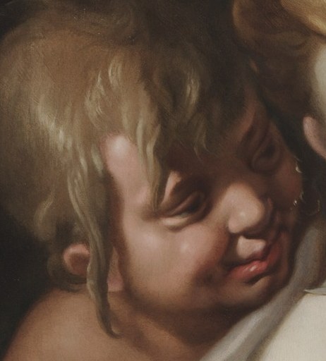 The child on the left represents those who receive help.