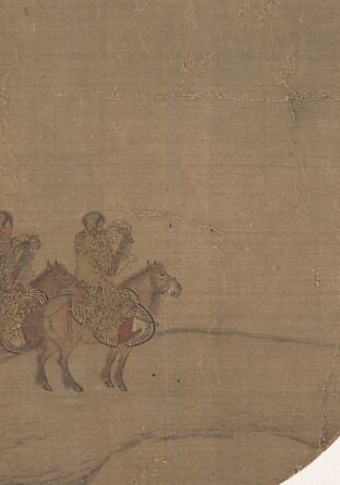 These are Khitan or Jurchen. The nomads the Song paid tribute to.