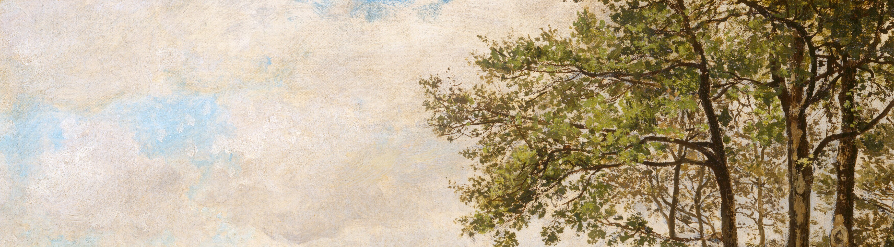See how the bright sky feels open and airy with minimal paint.