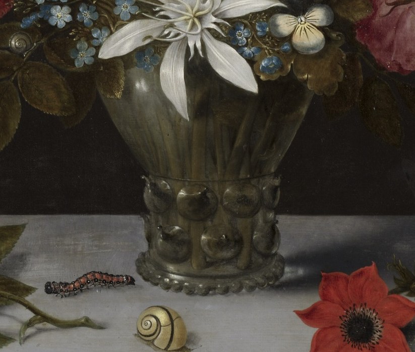 The transparent vessel is itself a technical gauntlet , painting convincing glass required capturing both what is behind it and the distortion of what is inside it.