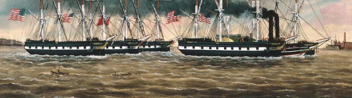 Wave texture in the foreground shows Evans's painterly handling of water movement , the chop conveys resistance that makes the tug's power legible.