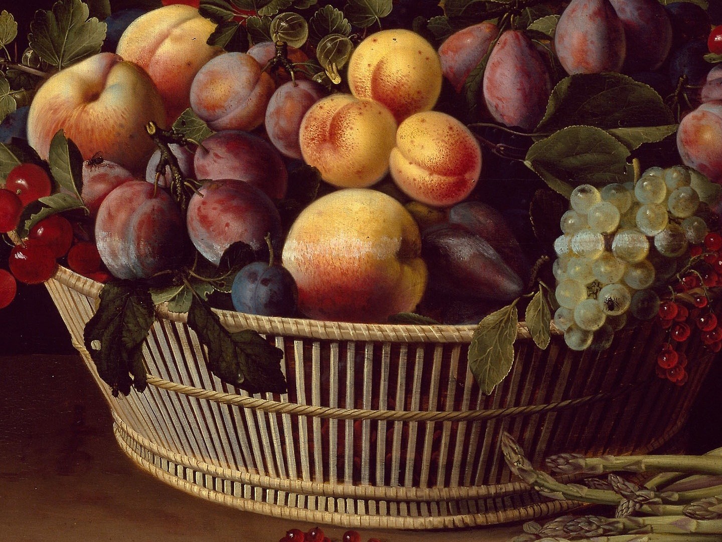 She made every surface tactile, like this woven basket.
