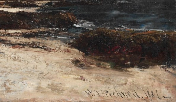 This Impressionistic approach captures the rough, dynamic sea.