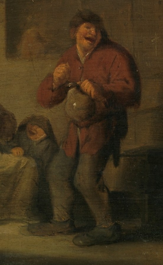 And this man just bursts out laughing with delight.