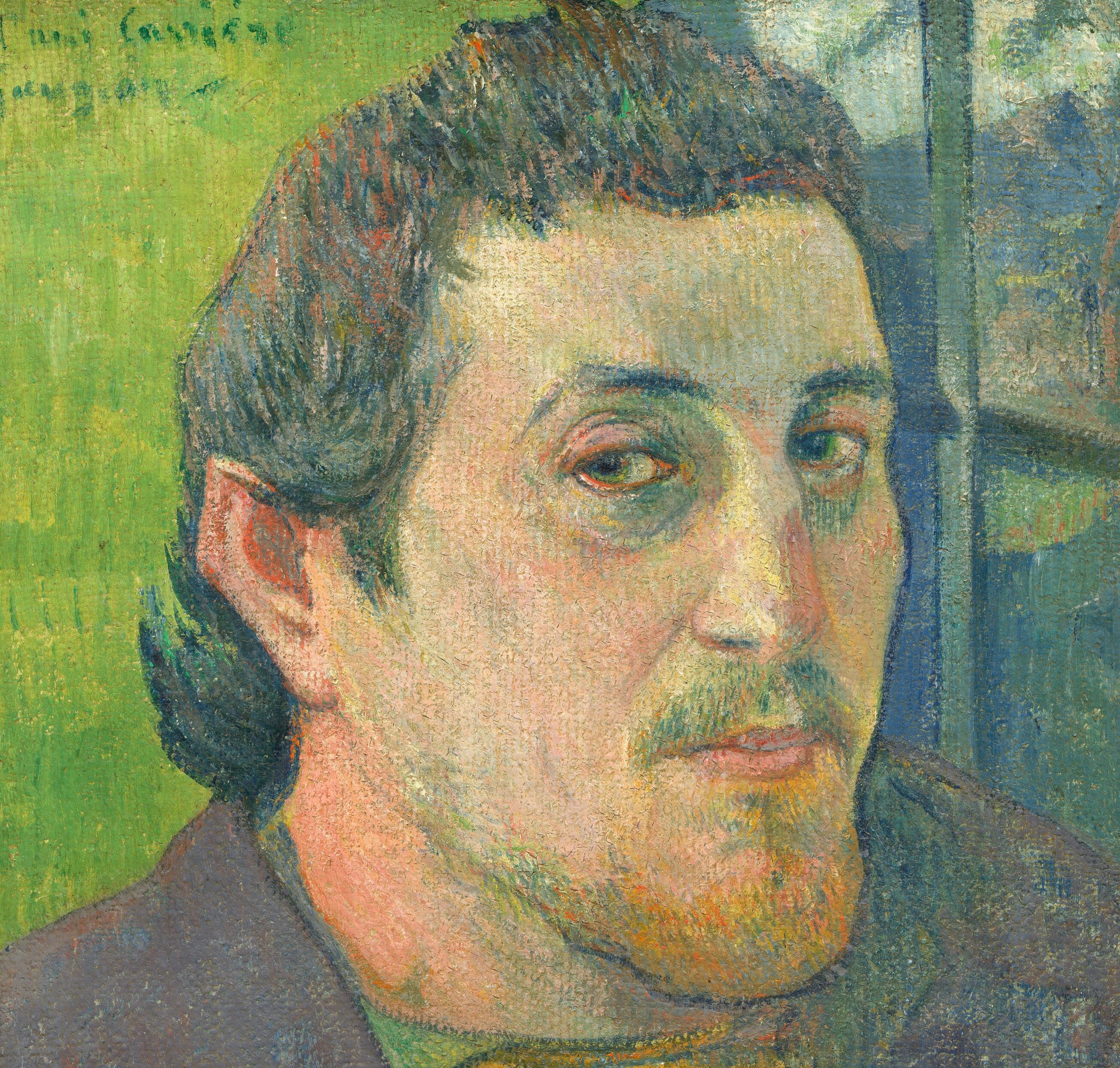 His use of flat colors and simplified forms was called 'Synthetism'.