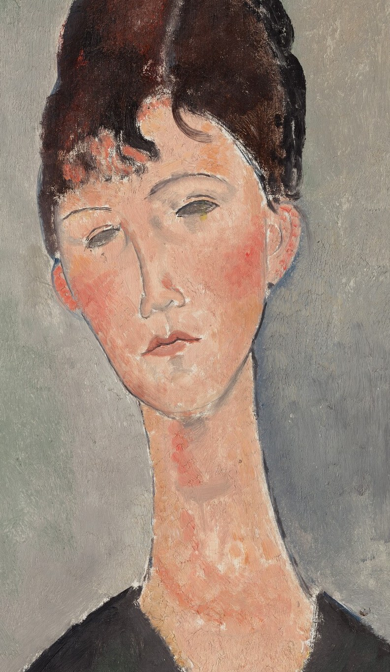 His portraits show quiet introspection, often with averted gazes.