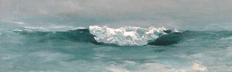 Faint whitecaps stretch to the very edge of the world.