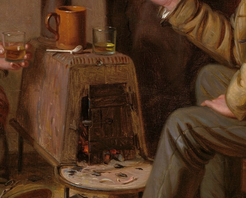The simple setting speaks to everyday life in 19th-century America.