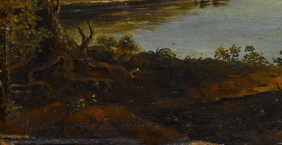 Look closer at the foreground, the rough earth and rocks.