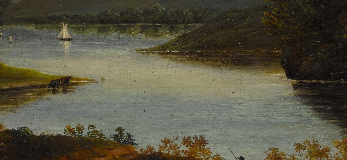 The artist used light tones for a luminous, serene quality.