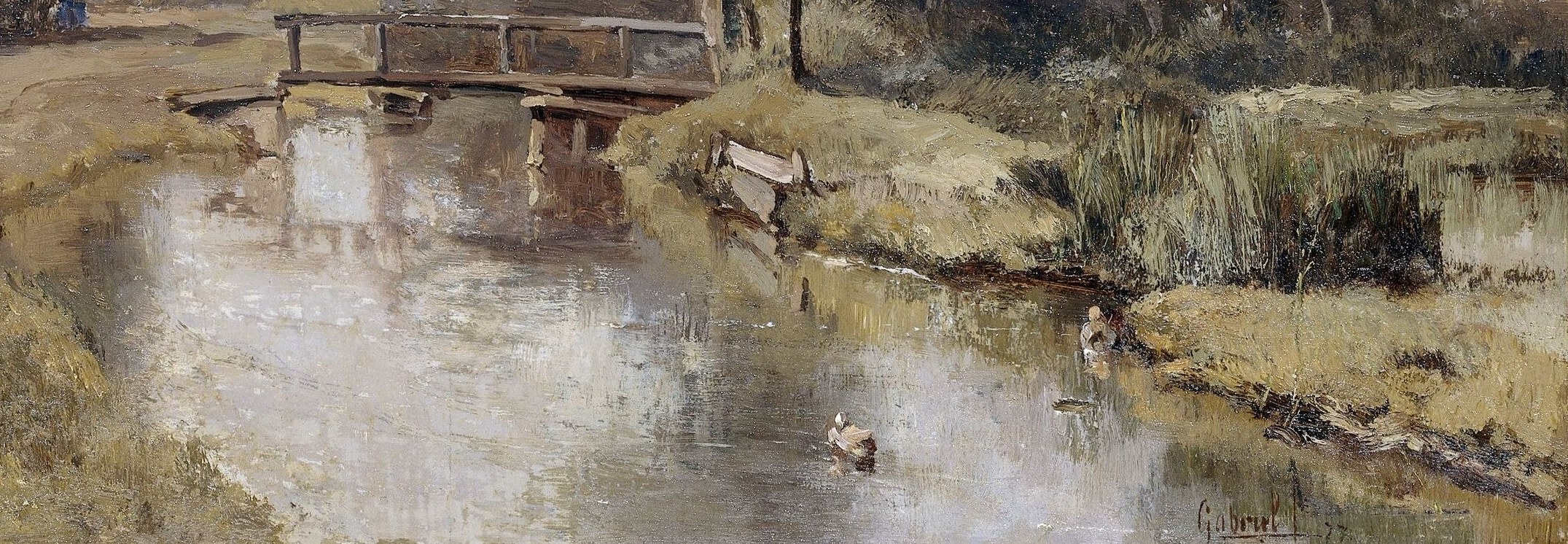 He captures the quiet shimmer on the surface of the river.