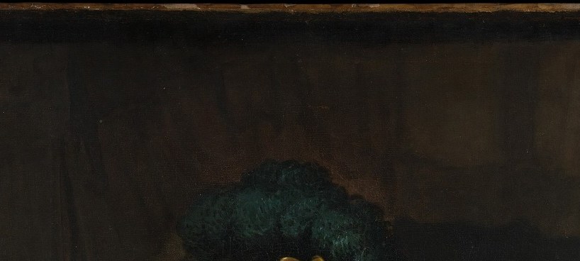 Gold, gems, feathers, and steel, all built from oil and pigment.