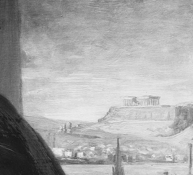 Those are classical buildings. The world he spent his life studying.