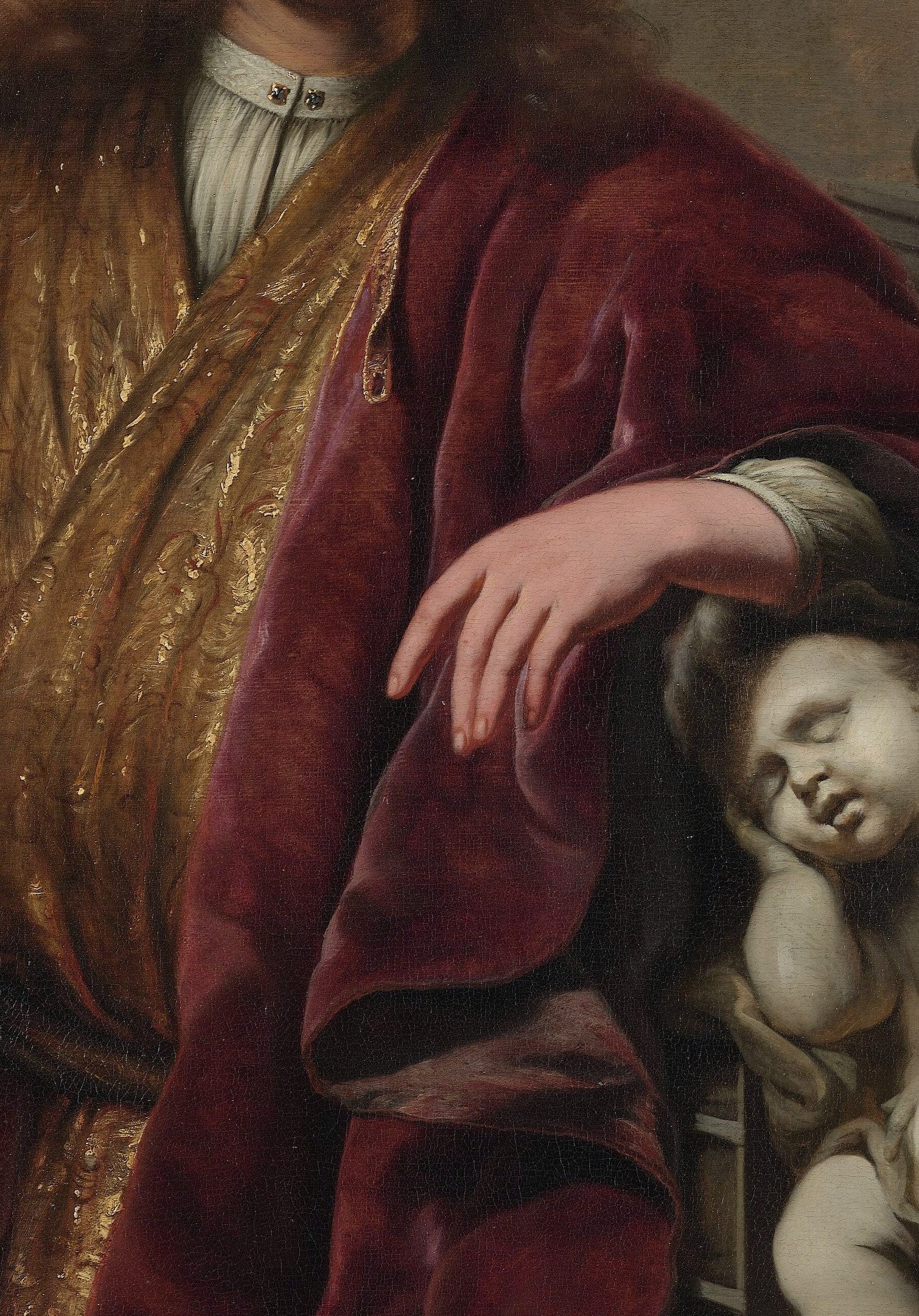 This painter shows himself in a luxurious robe.