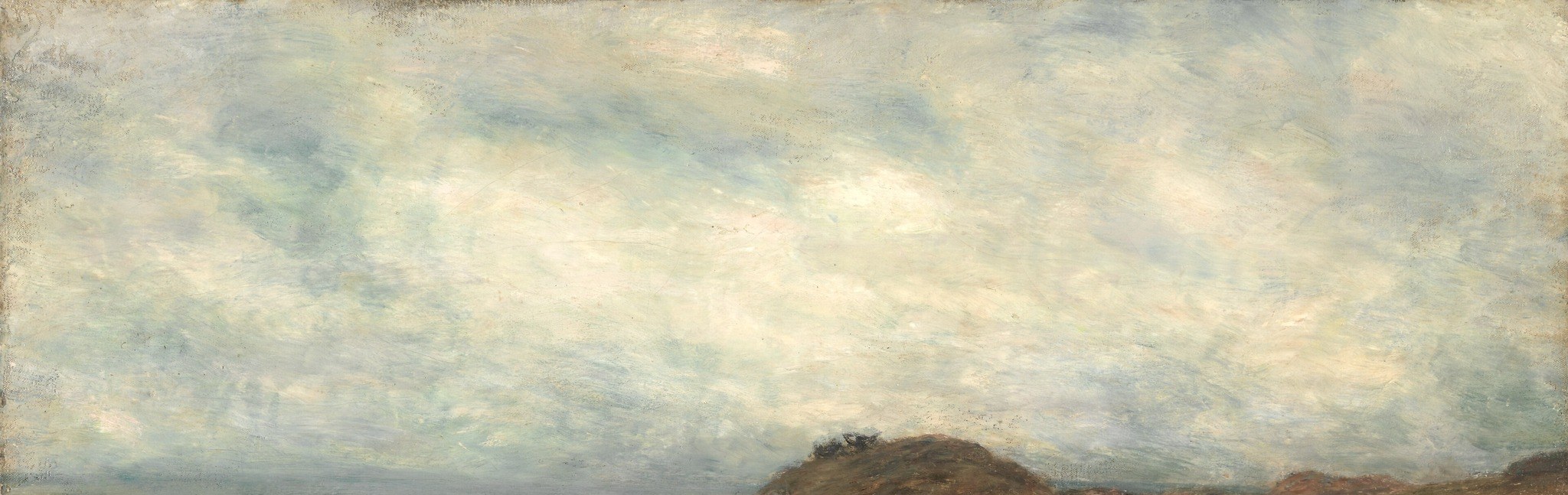 Look at the turbulent sky, full of brushstrokes and movement.
