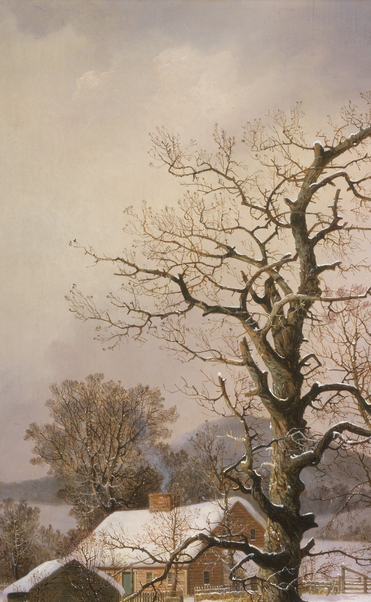The artist, George Henry Durrie, specialized in winter landscapes.