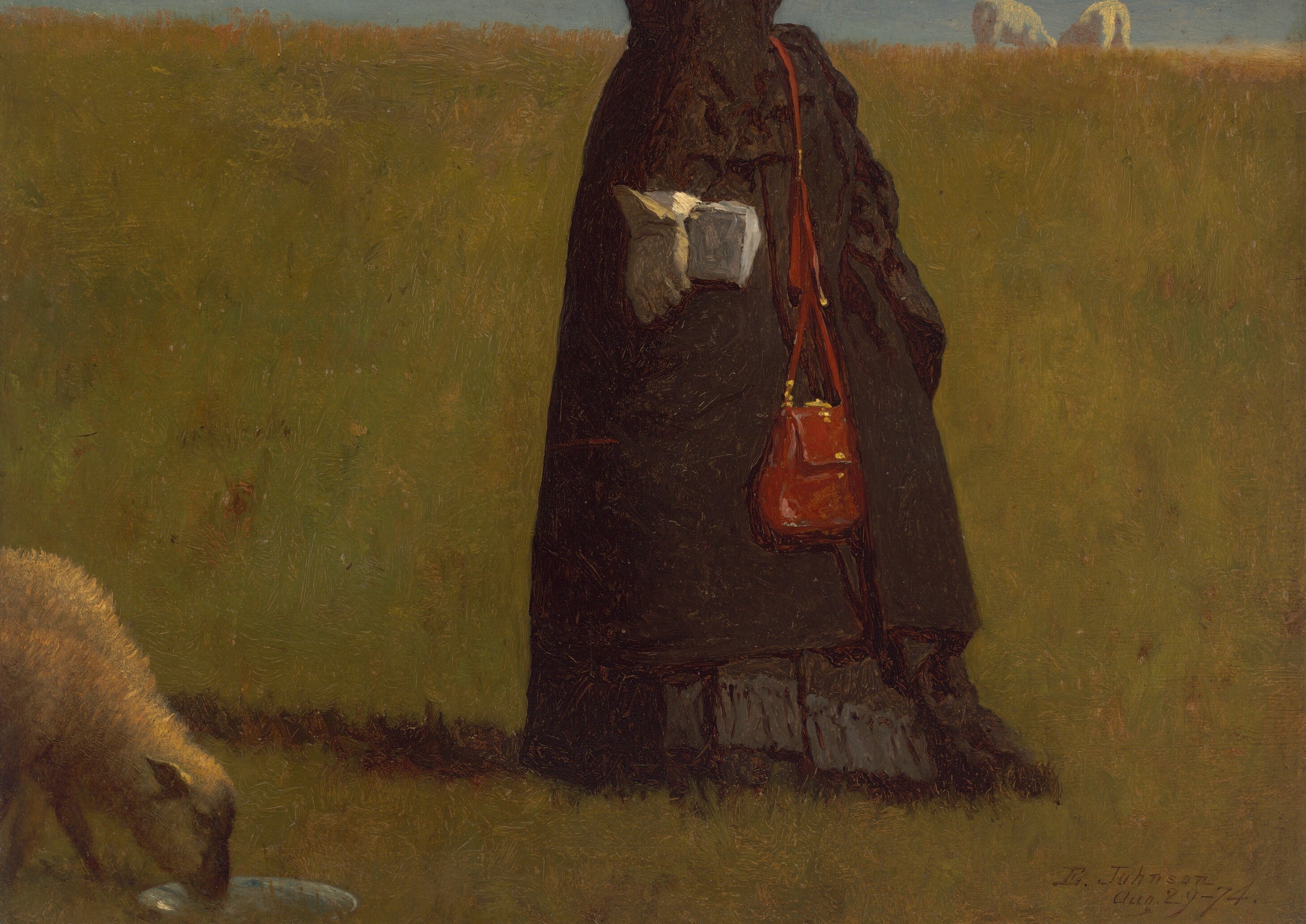 The varied textures and colors of the grass create a sense of naturalism and depth in the foreground and middle ground.