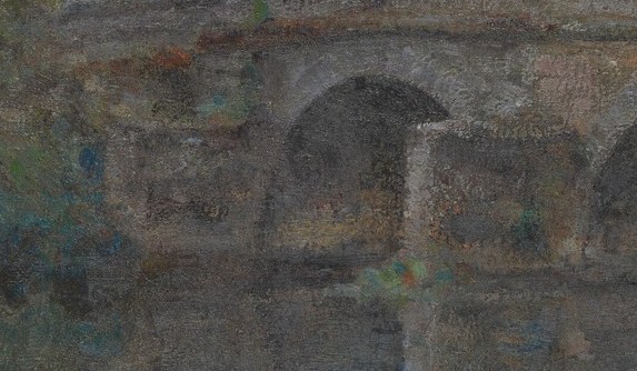 He used thick, uneven brushstrokes to create rough textures.