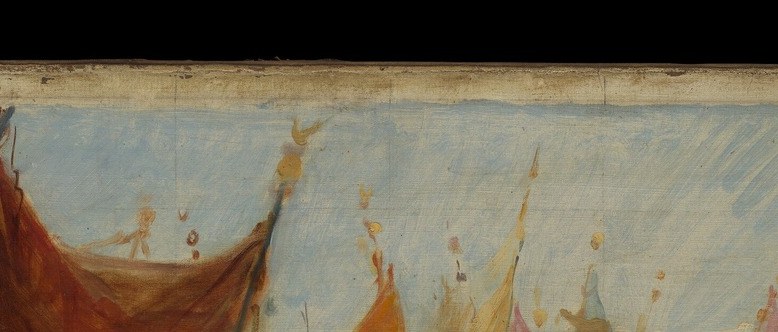 The artist never finished this painting beyond a sketch.