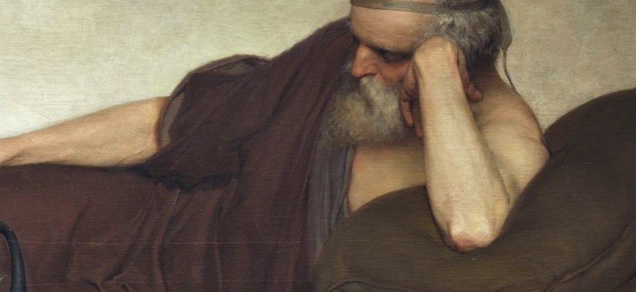 But the older man holds his head, deep in thought.