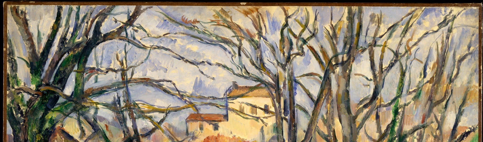 Look through the bare branches, at how the house sits.