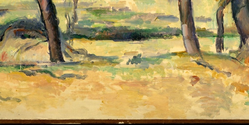 Every brushstroke is visible. He's not hiding the work.